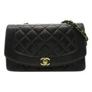 Pre-owned Leather chanel-bags Chanel Vintage , Black , Dames