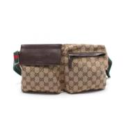 Pre-owned Canvas gucci-bags Gucci Vintage , Beige , Dames