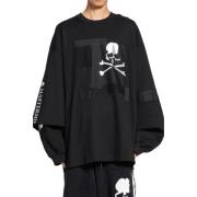 Skull Patchwork Oversized T-Shirt Mastermind World , Black , Heren