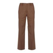 Wollen Rechte Pijp Broek Alysi , Brown , Dames