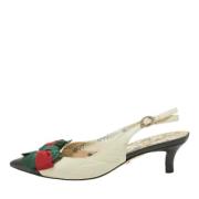 Pre-owned Leather heels Gucci Vintage , White , Dames