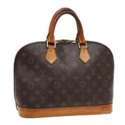 Pre-owned Canvas handbags Louis Vuitton Vintage , Brown , Dames