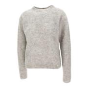 Zachte Wol Alpaca Trui Licht Grijs Herno , Gray , Dames