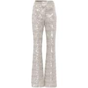 Pailletversierde Wijde Broek Forte Forte , Gray , Dames