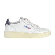 Leren Sneakers met Geborduurd Logo Autry , White , Dames