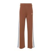 Bruine Gebreide Broek met Zijstreep Autry , Brown , Dames