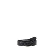 Ovale D Logo Riem Blauw Diesel , Black , Unisex