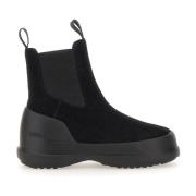 Zwarte Suède Chelsea Laarzen Moon Boot , Black , Dames