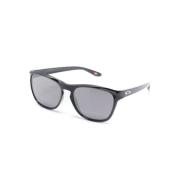 Zwarte Vierkante Frame Zonnebril Grijze Lenzen Oakley , Black , Unisex