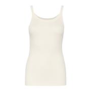 Rollneck Tank Top Whisper White Soaked in Luxury , White , Dames