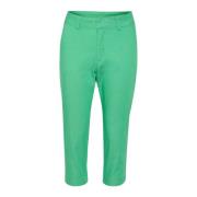 Groene Capri Broek Gumdrop Stijl Kaffe , Green , Dames