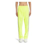 Fluo Track Pants met Logo Detail Palm Angels , Yellow , Heren