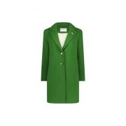 Groene Klassieke Jas met Hart Pin Fabienne Chapot , Green , Dames