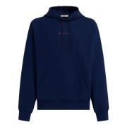 katoenen hoodie met mini print Marni , Blue , Heren