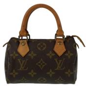 Pre-owned Canvas handbags Louis Vuitton Vintage , Brown , Dames