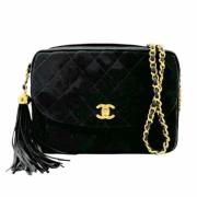 Pre-owned Suede chanel-bags Chanel Vintage , Black , Dames