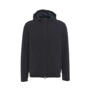 Hooded Zipper Jas Herno , Blue , Heren