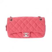 Pre-owned Leather chanel-bags Chanel Vintage , Pink , Dames