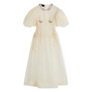 Ivoor Kant-Up Korset Jurk Simone Rocha , Beige , Dames