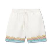 Witte zijden shorts Palm Springs design Casablanca , White , Heren