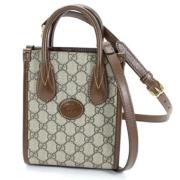 Pre-owned Plastic gucci-bags Gucci Vintage , Beige , Dames