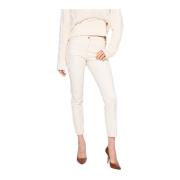 Slim Fit Jeans met Medium Taille Silvian Heach , White , Dames