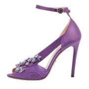 Pre-owned Satin sandals Prada Vintage , Purple , Dames