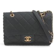 Pre-owned Leather crossbody-bags Chanel Vintage , Black , Dames