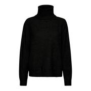 Zwarte Rollneck Pullover Trui Saint Tropez , Black , Dames