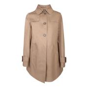 Beige Trenchcoat Elegante Stijl Herno , Beige , Dames