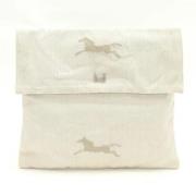 Pre-owned Cotton pouches Hermès Vintage , White , Dames