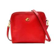 Pre-owned Fabric shoulder-bags Hermès Vintage , Red , Dames