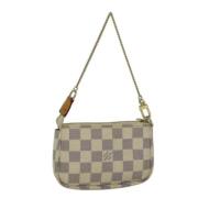 Pre-owned Canvas clutches Louis Vuitton Vintage , White , Dames