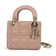 Pre-owned Leather dior-bags Dior Vintage , Beige , Dames