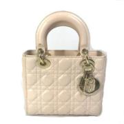 Pre-owned Leather dior-bags Dior Vintage , Beige , Dames