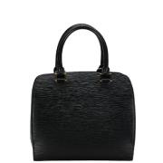 Pre-owned Leather handbags Louis Vuitton Vintage , Black , Dames