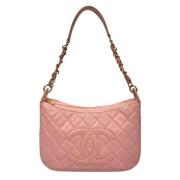 Pre-owned Leather crossbody-bags Chanel Vintage , Pink , Dames