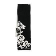 Bloemen Intarsia Gebreide Omslag Sjaal Blugirl , Black , Dames