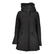 Zwarte Dames Parka Jas met Capuchon Woolrich , Black , Dames