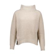 Beige Turtleneck Sweater No man's land , Beige , Dames