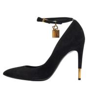 Pre-owned Suede heels Tom Ford Pre-owned , Black , Dames