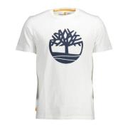 Witte T-shirt met korte mouwen voor mannen Timberland , White , Heren