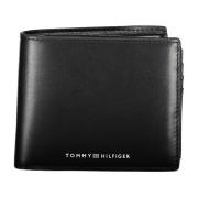 Heren Portemonnee Zwart Bifold Munt Kaart Tommy Hilfiger , Black , Her...