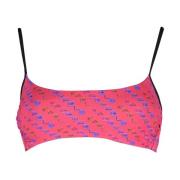 Rode Strapless Gewatteerde Bikini Top Karl Lagerfeld , Multicolor , Da...