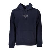 Blauwe hoodie met logoprint Tommy Hilfiger , Blue , Heren