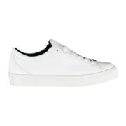 Witte Synthetische Sneaker met Veters en Logo Tommy Hilfiger , White ,...