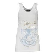 Dames Tanktop Wit Ronde Hals Cavalli Class , White , Dames