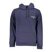 Blauwe hoodie met logoprint Tommy Hilfiger , Blue , Heren