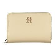 Beige Damesportemonnee met Ritssluiting Tommy Hilfiger , Beige , Dames