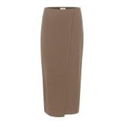 Elegante Slim-Fit Rok Morel Soaked in Luxury , Brown , Dames